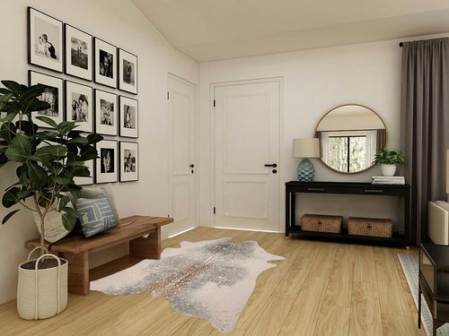 Loloi II Bryce Collection BZ-07 Pewter/Gold, Contemporary 5' x 6'-6" Area Rug in Transitional Minimalistic Entryway