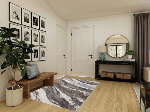 LUXE WEAVERS Lagos Collection 7983 Grey 5x7 Art Deco Area Rug in Transitional Minimalistic Entryway