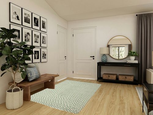 Super Area Rugs Tri-Color Cotton Farmhouse Braided Cotton Rug - Buffalo Check Green,White,Gray 5' x 7' Rectangle in Transitional Minimalistic Entryway