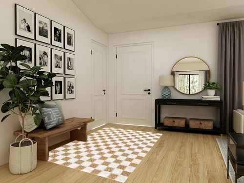 Hauteloom Atira Checkered Shag Area Rug - Checkboard Design - High Pile Fluffy Shaggy Touch - Square Tiles - Kids Room, Nursery, Living Room Shaggy Carpet - Yellow, Cream, White - 5'3" x 7'3" in Transitional Minimalistic Entryway