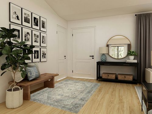 Magnolia Home by Joanna Gaines x Loloi Sinclair Collection SIN-04 Natural / Sage 5'-0" x 7'-0" Area Rug in Transitional Minimalistic Entryway