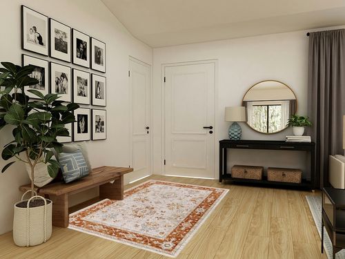 Mark&Day Area Rugs, 5x7 Cherry Valley Traditional Burnt Orange Area Rug, Burnt Orange Carpet for Living Room, Bedroom or Kitchen (5' x 7'5") in Transitional Minimalistic Entryway