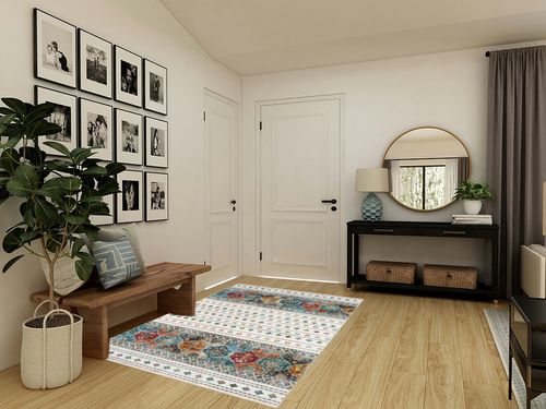 Wonnitar Washable Area Rugs 5x7, Moroccan Rug for Living Room, Non Slip Boho Rugs for Bedroom, Soft Non Shedding Large Indoor Rug for Dining Room Kitchen Office, Colorful in Transitional Minimalistic Entryway