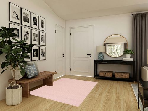 Safavieh 6'5" x 9'6" Terracotta/Ivory Hampton HTN-230 Area Rug in Transitional Minimalistic Entryway