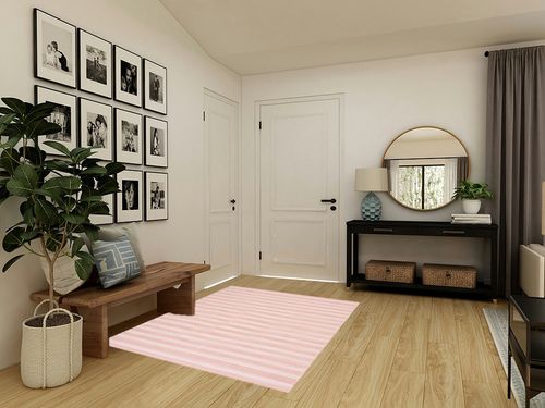 Safavieh Hampton Htn231S Terracotta Rug in Transitional Minimalistic Entryway