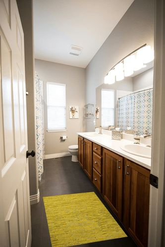 Stevphen Solid Color Machine Woven Chenille Area Rug in Yellow Gracie Oaks Rug ... in Wooden and Grey Bathroom