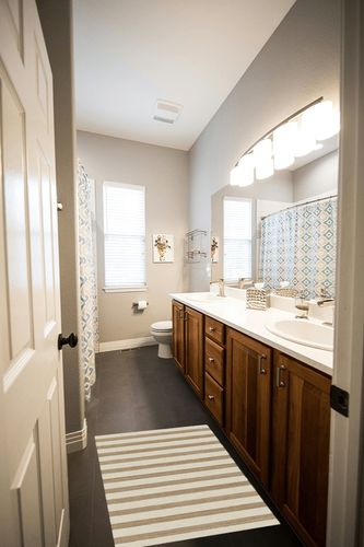 2'x3' | Machine Washable Area Rug | Kid & Pet Friendly | Indoor Rug | Sumi Sailor ... in Wooden and Grey Bathroom