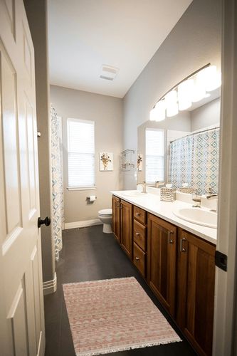 Walter Geometric Handwoven Terracotta/Natural Area Rug Joss & Main Rug Size ... in Wooden and Grey Bathroom