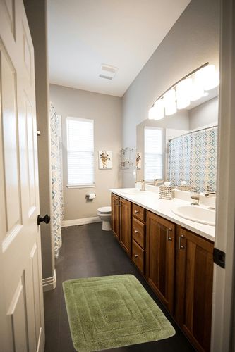 Golden Linens 3 Piece Bath Rug Set Solid Color Pattern Carved Extra Soft Touch and Absorbent Bathroom Rug (Bath mat 20" X 30" Contour 18" X 18" Lid Cover 20" X 20") #GL001 (Sage) in Wooden and Grey Bathroom