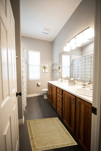Washable TURKİSH OUSHAK Rug - ARTEMWR1106 2x3 Feet in Wooden and Grey Bathroom