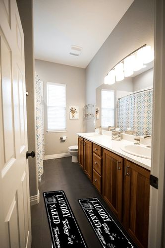 Laundry Room Rug Runner 20''x48'' Non Slip for Laundry Room Decor Washable Farmhouse Kitchen Floor Mat Bathroom Area Rugs for Laundry Room Home Decor Accessories Black03 in Wooden and Grey Bathroom