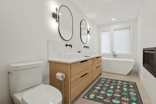 4'x6' | Machine Washable Area Rug | Kid & Pet Friendly | Indoor Rug | Festive ... in Scandinavian Neutral bathroom