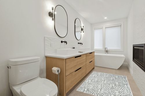 Abani Arto 4'x6' Cream/Beige Area Rug, Cheetah Print Design - Durable Non-Shedding - Easy to Clean in Scandinavian Neutral bathroom
