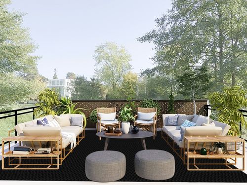 ‎Earth Tone ‎Classic  ‎Living Room ‎Area Rug in Scandinavian Modern Patio