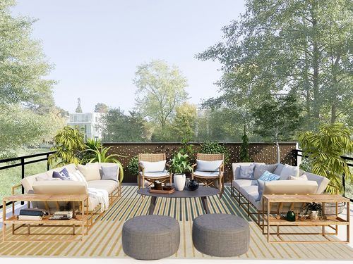 9'x12' | Washable Modern Area Rugs | Living Room & Kitchen Rugs | Interior Rugs ... in Scandinavian Modern Patio