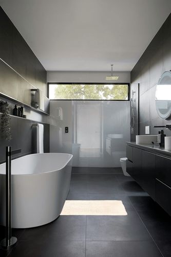 Bella Chenille Bathroom Rug, Size & Color Options, Micro-Poly, Uber Plush & Soft ... in Black Modern Bathroom