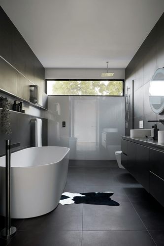 rodeo Genuine Mini Black and White Cowhide Rug Size Approx 2 x 3 ft in Black Modern Bathroom