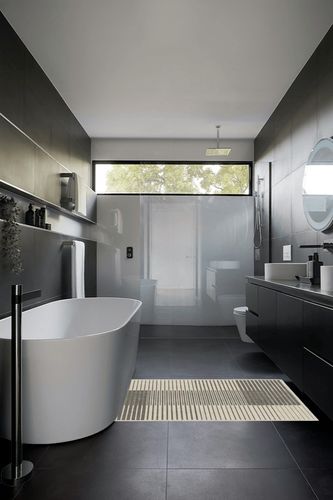 3'x5' | Washable Modern Area Rugs | Living Room & Kitchen Rugs | Interior Rugs ... in Black Modern Bathroom