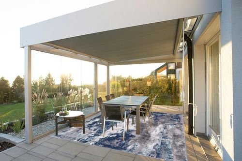 Blue Modern Stain Resistant Living Room, Bedroom, Playroom, Hallway, Dining Room Area Rug in Silver and Grey Outdoor Patio