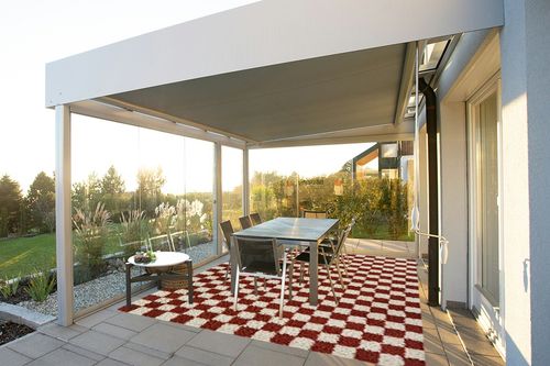Balta Rugs Oslo Checkered Shag Rug, Red, 8' x 10' in Silver and Grey Outdoor Patio