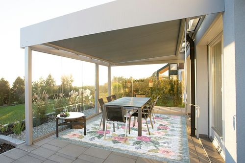 Loloi Rifle Paper Co. x Rosa Sky 7'-6" x 9'-6" Area Rug in Silver and Grey Outdoor Patio
