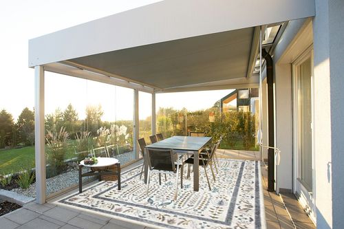 Loloi Rifle Paper Co. x Maison Wisteria Cream 8'-4" x 11'-6" Area Rug in Silver and Grey Outdoor Patio