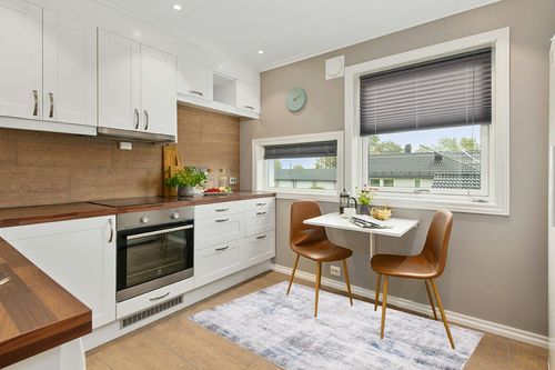 Neuman Vogue 117 Area Rug in Blue / Grey Trent Austin Design Rug Size: Rectangle ... in Wood and White Small Kitchen