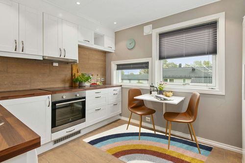 Sebuh Rainbow Area Rug Ebern Designs Rug Size: Rectangle 3'11" x 5'7" in Wood and White Small Kitchen