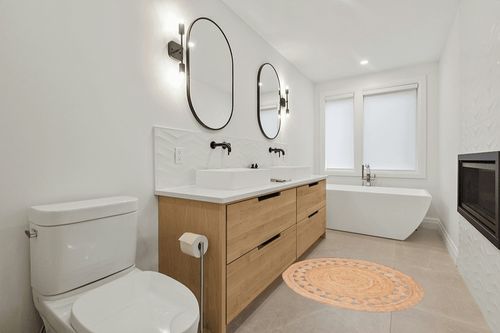 Natural Contemporary Living Room Area Rug in Scandinavian Neutral bathroom