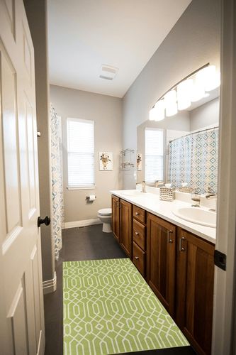 Momeni Rugs in Wooden and Grey Bathroom