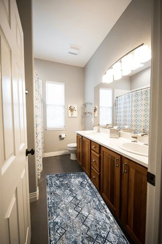 NATOLIA DECOR Runner for Bedroom in Wooden and Grey Bathroom