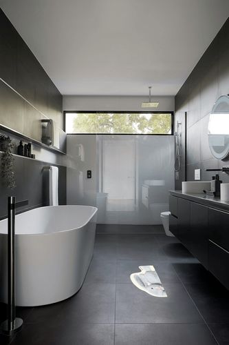 BLEU DE CHIC Peek-A-Boo Small Washable Fluffy Rug for Bedroom, Kitchen, Bath mats, Home Decor 15"x30" (Blue Bunny) in Black Modern Bathroom