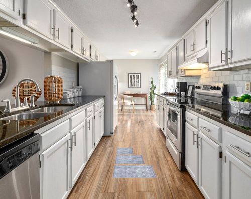 MELAJIA Kitchen Rugs Sets of 3 Washable Non Slip Kitchen Mats 3 Piece Set Dark Gray Boho Kitchen Runner Rugs Carpets for Laundry Room Hallway Sink Bathroom in White Traditional Kitchen