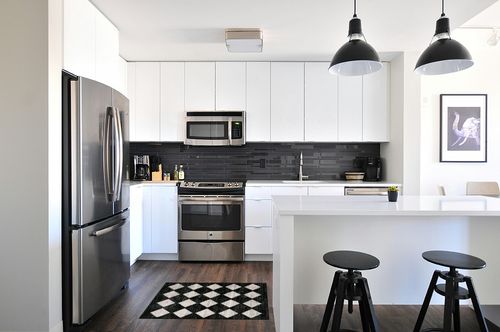 Lahome Moroccan Trellis Area Rug - 2x3 Printed Small Black Checkered Entryway Rug Non Slip Kitchen Mat, Stain Resistance Indoor Modern Floor Soft Throw Carpet for Front Door Bathroom Sink Bedroom in White and Black Modern Kitchen