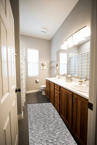 Lahome Hallway Runner, 2x6 Handwoven Reversible Washable Runner Rug, Black Cotton Farmhouse Low Pile Bathroom Rug Long Carpet for Laundry Room Sink Doorway RV Decor in Wooden and Grey Bathroom