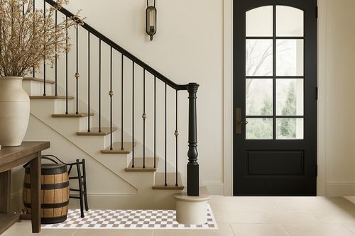 Wonnitar Modern Checkered Washable Runner Rug,2x6 Khaki Bathroom Rugs Runner,Geometric Checkerboard Long Kitchen Runner,Non-Slip Low Pile Soft Entryway Throw Mat for Bedroom Office Laundry in Foyer with Stairs