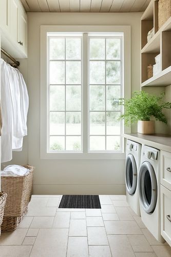 Seavish Laundry Room Rug Chindi Rug, 2'x4.2' Black and White Striped Long Bathroom Rug Woven Rug Decorative Bohemian Hallway Throw Runner Rug Small Area Rug for Bedroom Kitchen Sink in Natural Laundry Room