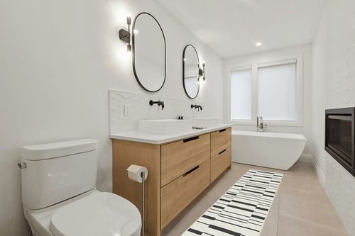 2.5'x10' | Machine Washable Runner Rug | Kid & Pet Friendly | Indoor Rug | Broken ... in Scandinavian Neutral bathroom