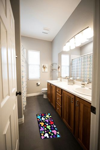J.Ehonace Mickey Mouse Rugs - Bathroom Rug, Indoor Outdoor Entrance Rug, Kitchen Rug, 18" x 30" in Wooden and Grey Bathroom