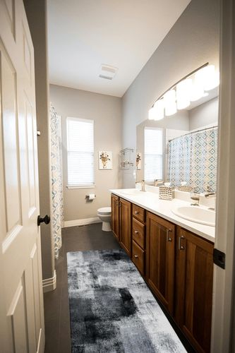 Lahome Modern Runners for Hallways - 2x6 Washable Non-Slip Carpet Runner Lightweight Stain Resistant Kitchen Runner Rug Grey Abstract Print Bathroom Runner Indoor Rug Runner for Entrance Laundry Room in Wooden and Grey Bathroom