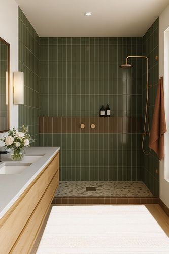 Natura 216 Area Rug in Ivory Gracie Oaks Rug Size: Rectangle 4' x 6' in Green Bathroom