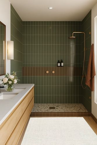Hinerman Handmade Tufted White/Slate Area Rug Laurel Foundry Modern Farmhouse Rug ... in Green Bathroom