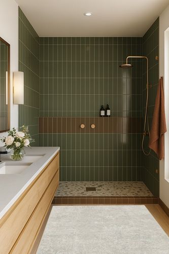 4'x6' | Machine Washable Area Rug | Kid & Pet Friendly | Indoor Rug | Serenata ... in Green Bathroom