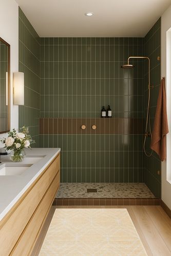 Seiler Geometric Light Gold Area Rug George Oliver Rug Size: Rectangle 3' x 5' in Green Bathroom