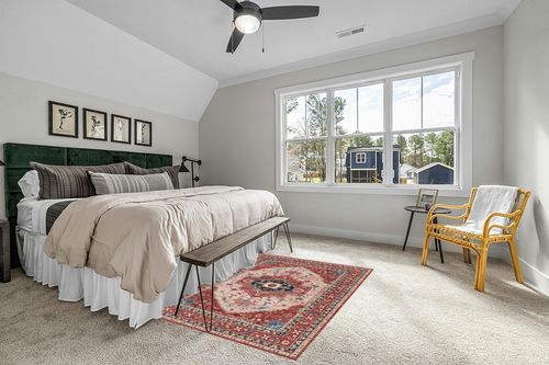 ComiComi Washable Rug 5x7 - Stain Resistant Vintage 5x7 Area Rug, Super Soft Washable Rug for Living Room Bedroom, Oriental Tribal Rugs(Red/Cream, 5'x7') in Grey Traditional Bedroom with King Bed