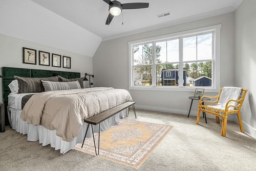 IKALIFE Ultra-Thin Washable Vintage Area Rug 5'x 7' for Living Room, Low-Pile Area Rugs Non-Shed Non Slip, Unique Chenille Printed Home Decor, Perfect for Bedroom Dining Room Kitchen, Yellow in Grey Traditional Bedroom with King Bed