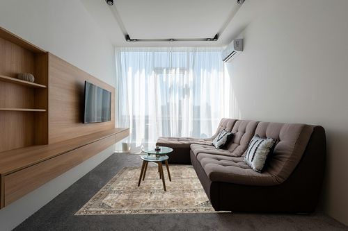 Loloi II Wynter WYN-02 Auburn Multi Rug - 8 ft 6 in x 11 ft 6 in in Grey Living Room with Brown Couch