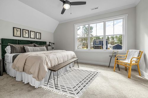 Rugs USA x Arvin Olano Ventana Crosshatch Textured Area Rug, 5' 3" x 7' 6", Light Grey in Grey Traditional Bedroom with King Bed