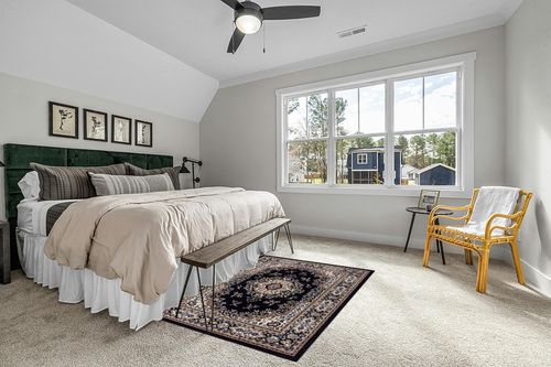 Home Dynamix Premium Sakarya Traditional Medallion Area Rug, Navy Blue/Brown, 5'2"x7'4" in Grey Traditional Bedroom with King Bed