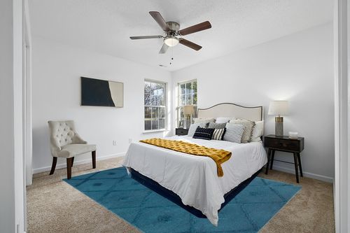 Antep Rugs Palafito 8x10 Geometric Shag Diamond High-Low Pile Textured Indoor Area Rug (Teal Blue, 7'10" x 10') in White and Yellow Modern Bedroom